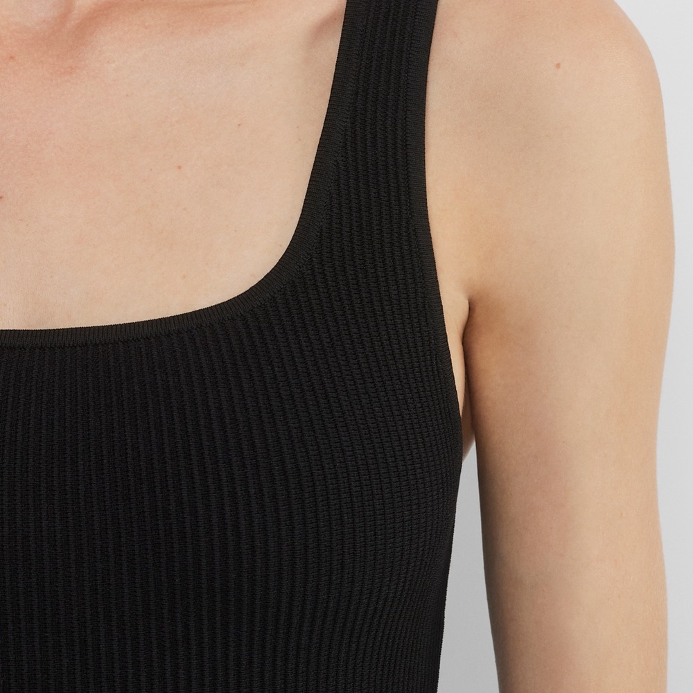 Aritzia Babaton Black Ribbed Tank Top - Picture 2 of 5